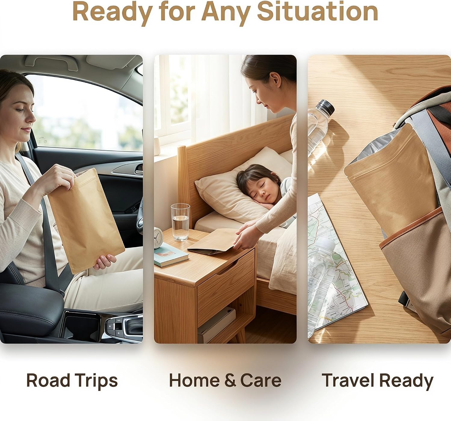 Disposable Vomit Bags for Road Trips 30 Pack Leakproof Travel Pouches