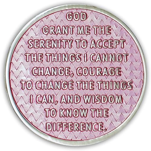 Vista 22 de Moneda de sobriedad de 4 años Chip AA Legacy Ficha de aniversario de recuperación de triplaca gruesa (Aqua)