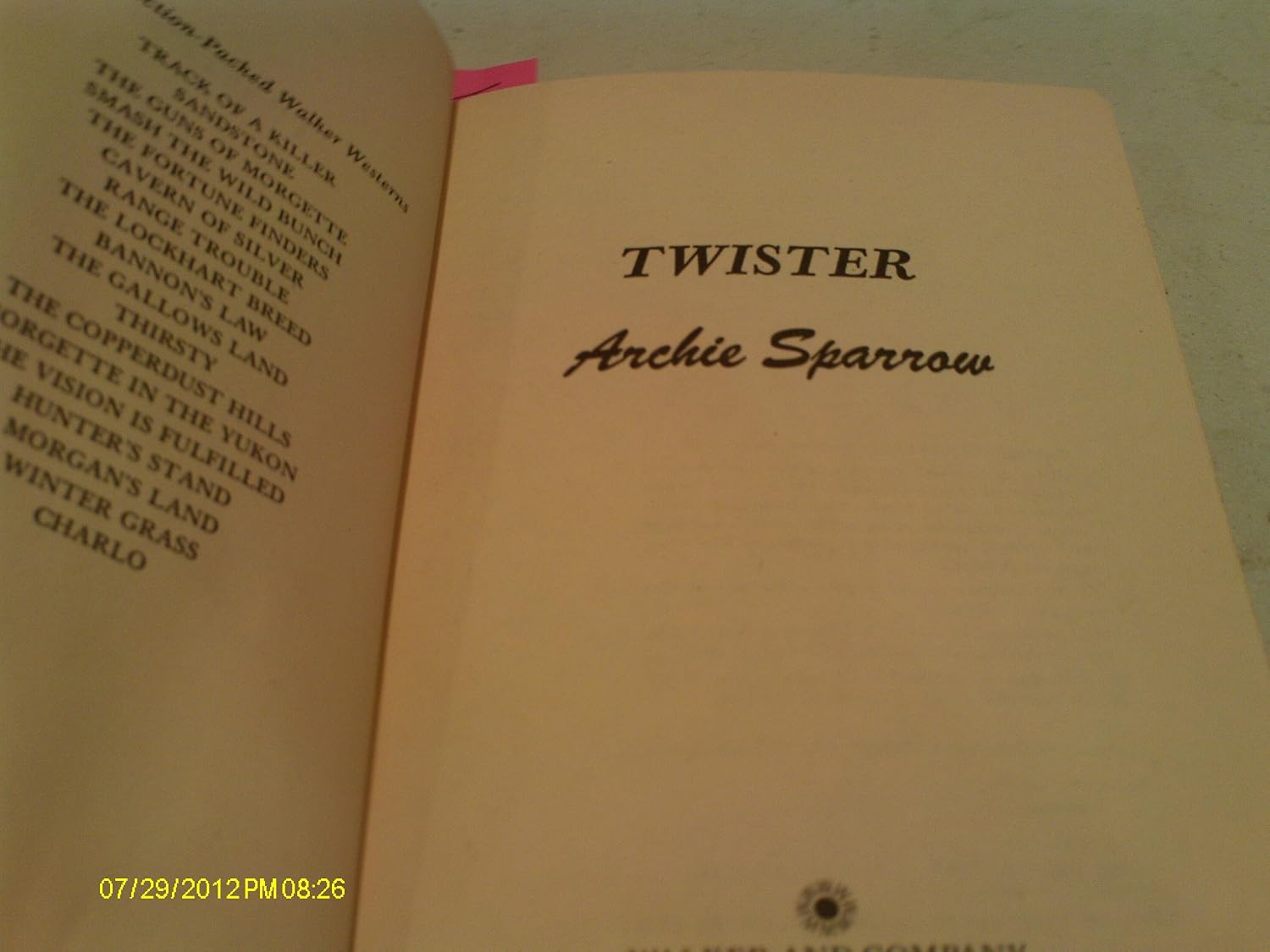 Twister: Sparrow, Archie: 9780802740298: Amazon.com: Books