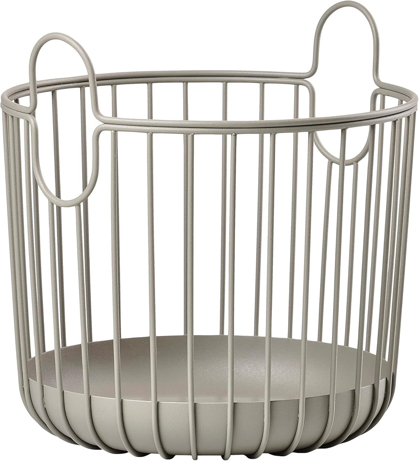 Zone Denmark Inu Basket - Basket with Handles Crafted from Metal - with sleek and sturdy design - Stylish and Functional Storage for Kitchen, Bathroom, Children's Room, and Home Office- (Small)