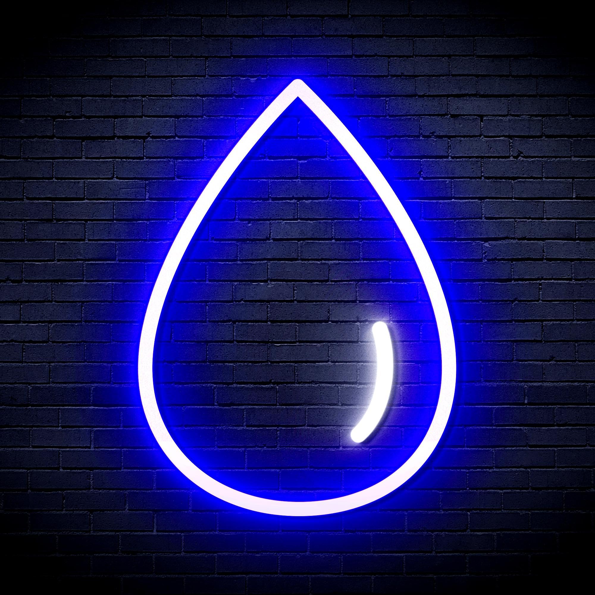 ADVPRO Water Droplet Flex Silicone LED Neon Sign - White & Blue - st16s64-fnu0070-wb โ image 1