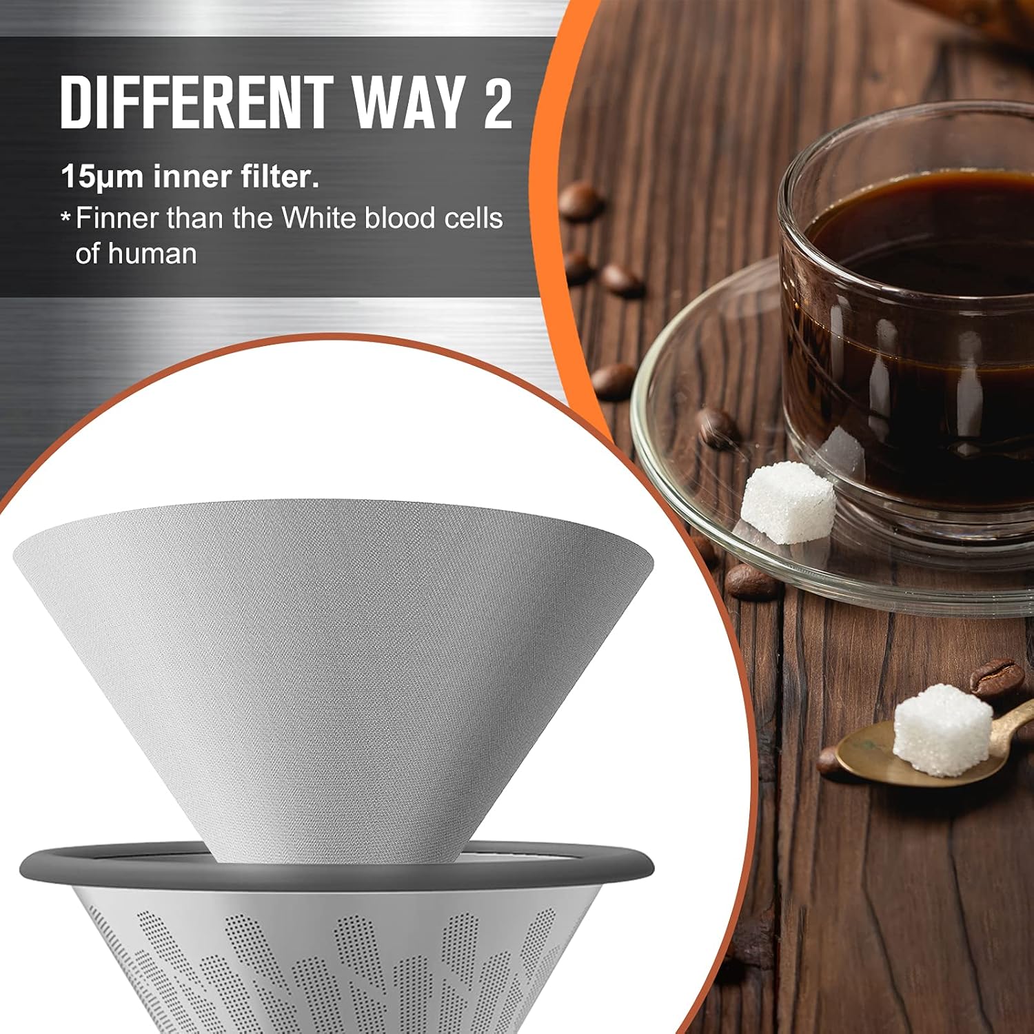 STARESSO Pour Over Coffee Dripper Permanent Coffee Filter 800 Mesh Liner Reusable Paperless Coffee Filters for 4-8 Cup: Home & Kitchen