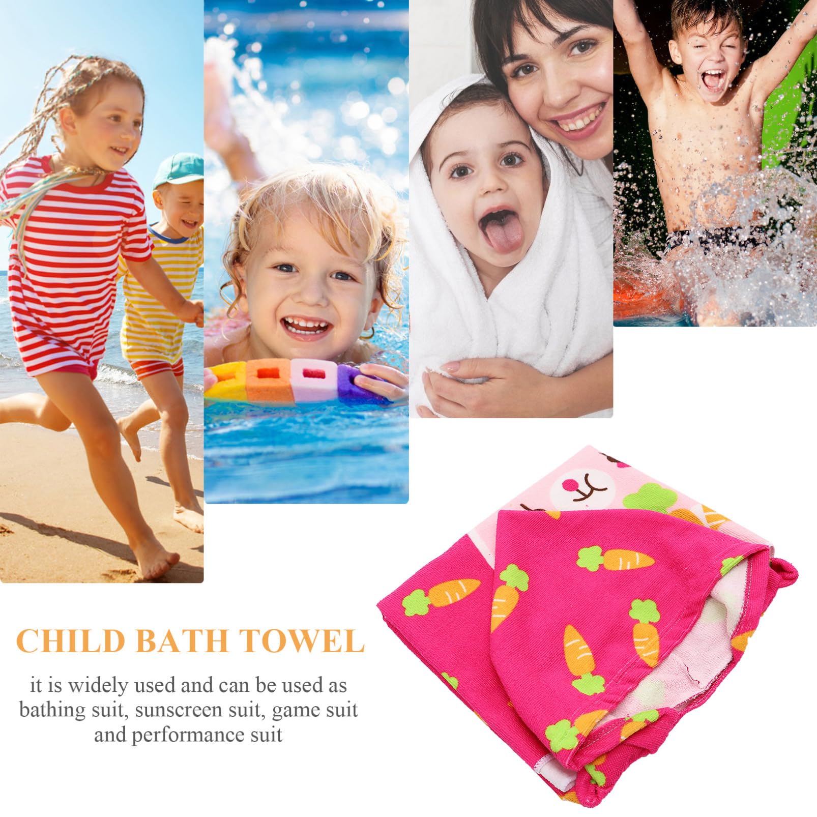 ABOOFAN 2 Stück Kinder Bademantel Umhang Handtuch Kinder Bademantel Kleinkind Handtücher Strandtücher Für Strandtuch Kapuzen Waschlappen