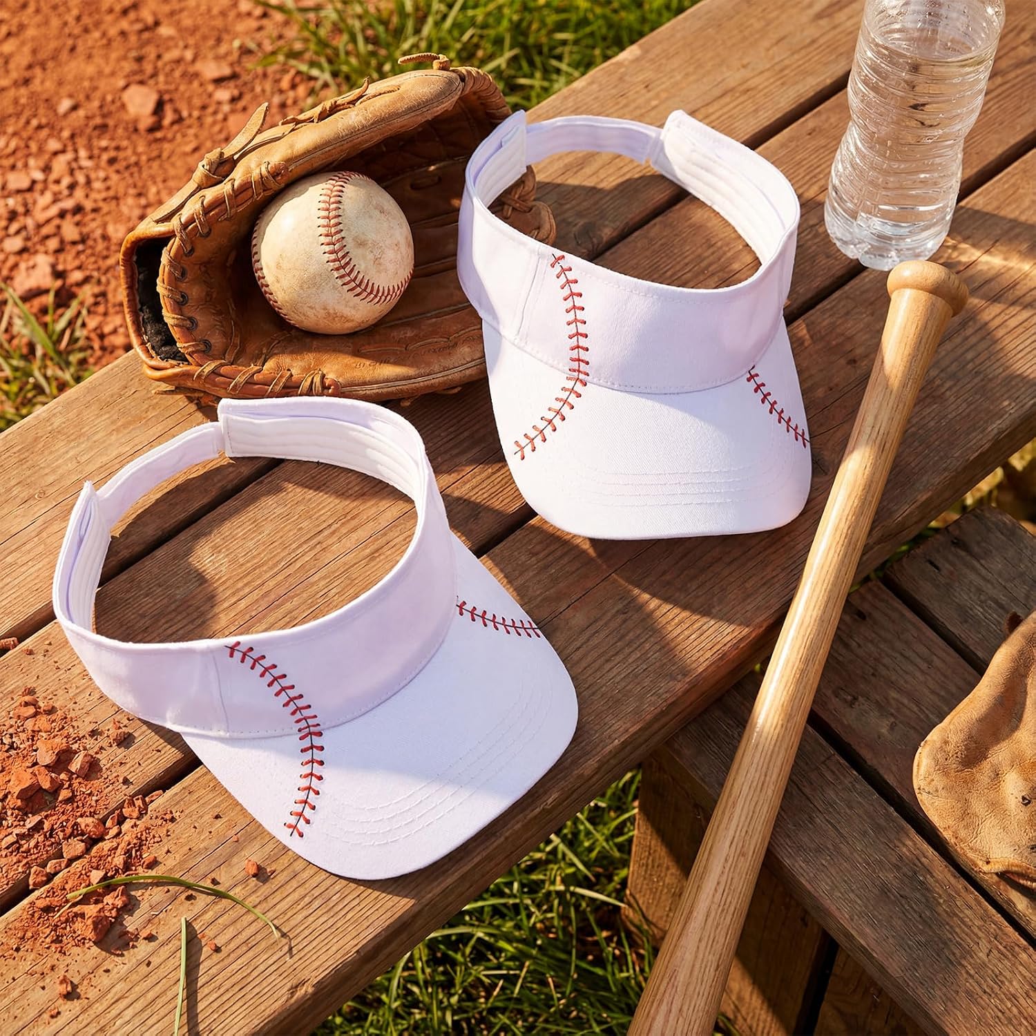 12 Pcs Baseball Sun Visor Hats Bulk for Women Men Baseball Team Gift Adjustable UV Protection Sports Hats