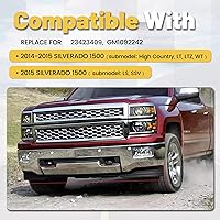 Vista 2 de ECOTRIC Panel de faldón inferior delantero compatible con 2014 2015 Silverado 1500 Deflector de parachoques con deflector de aire Reemplazo