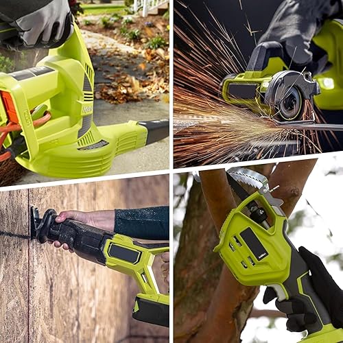 Miniatura 6 de Paquete de 2 baterías de repuesto de 8000 mAh para batería de 18 V 8.0 Ah compatible con Ryobi 18 voltios batería de iones de litio P102 P103 P104