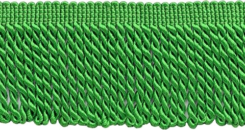 Miniatura 2 de Borde de flecos de lingote de 2 12 pulgadas (estilo # EF25), naranja intenso #187 (naranja brillante) paquete económico de 5 yardas (15 pies14.8 ft)