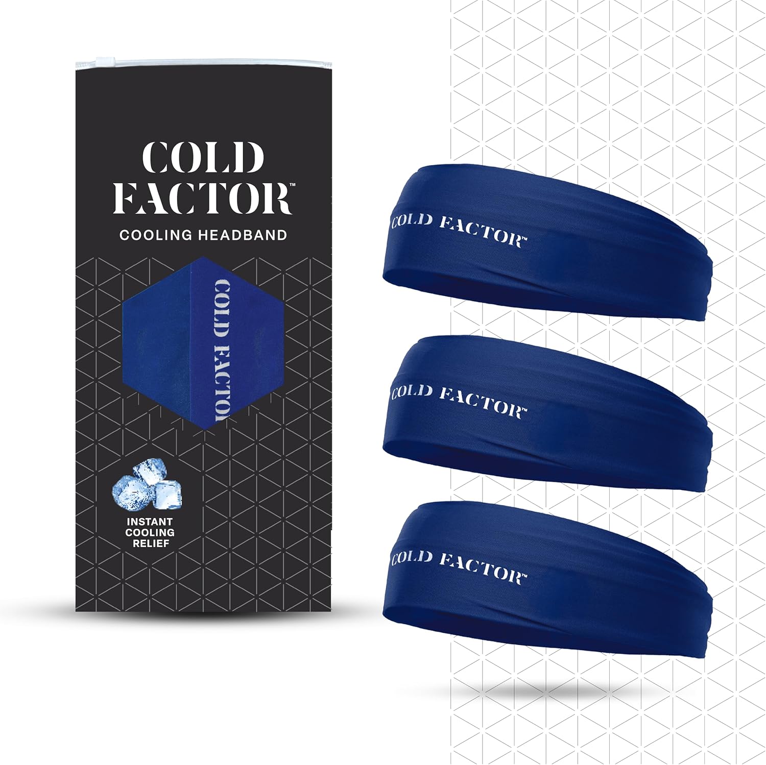 COLD FACTOR Instant Cooling Headband 3 Pack | Advanced...