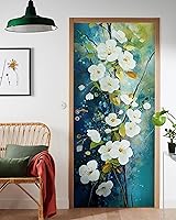 Vista 27 de Adhesivo Mural de Puerta FLFK - Zen, Pegue y Despegue, Tamaño Combinado 32"x80", Dividido en 2 Piezas