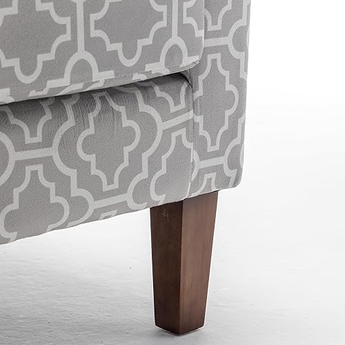 Miniatura 55 de Container Furniture Direct Silla de brazo contemporánea con marco de madera de abedul y tapicería de terciopelo, sillón para decoración de oficina y