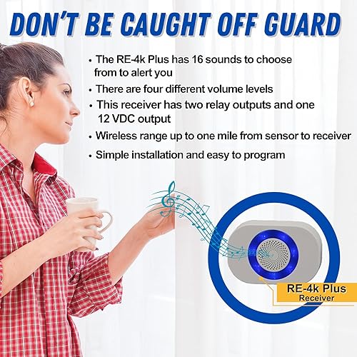 Miniatura 5 de Dakota Alert SBA-4k Plus - Kit de alarma solar para entrada de viga de rotura - largo alcance, al aire libre, resistente a la intemperie, alcance