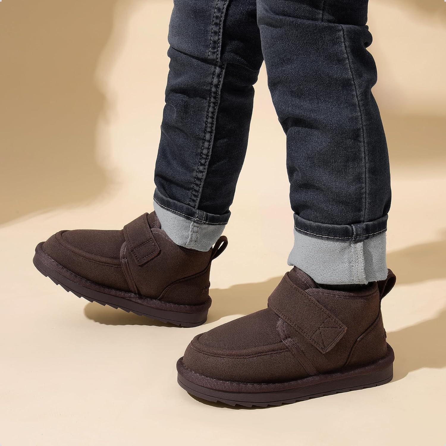 DREAM PAIRS Toddler Boys Girls Winter Ankle Boots