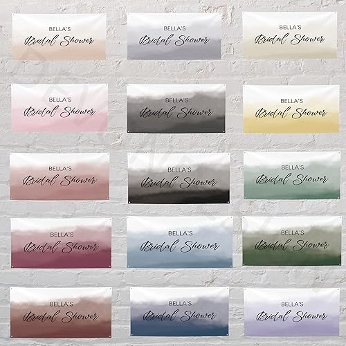 Miniatura 2 de Cartel de despedida de soltera personalizado, color degradado rosa suave con nombre, pancarta personalizada de novia para ser, pancarta de