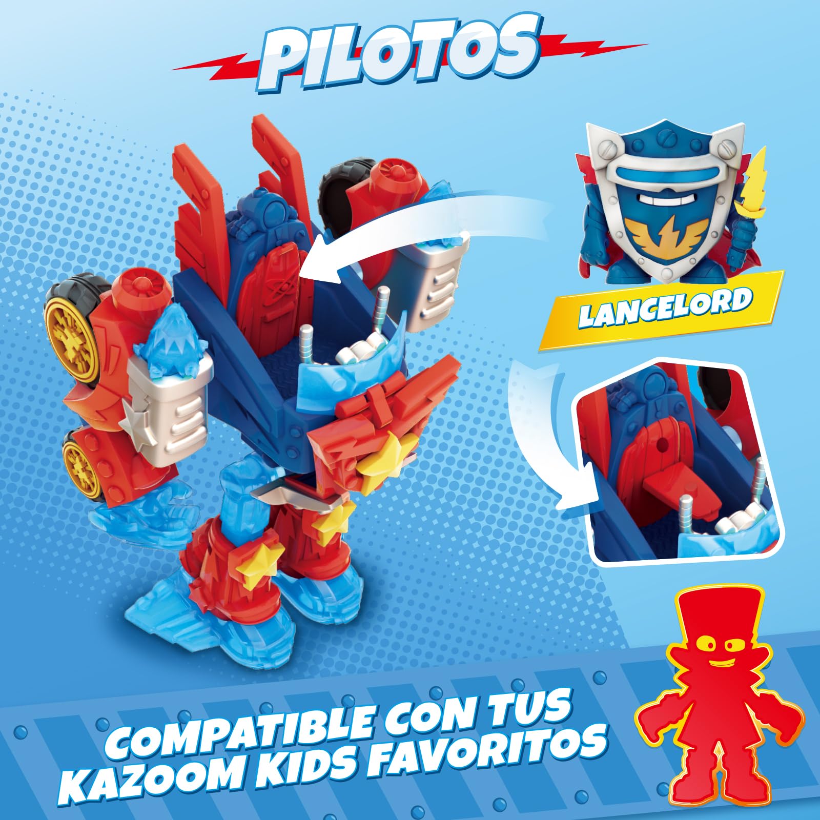 SUPERTHINGS Turbo Warrior Power – Robot héroe transformable. El Robot se transforma en un Coche. Incluye 1 Turbo Warrior, 1 Accesorio Exclusivo y 1 SuperThing Exclusivo