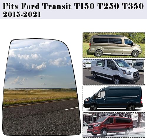 Miniatura 2 de Ford Transit - Espejo lateral para pasajero, calentado, eléctrico, convexo, compatible con Ford Transit T150 T250 T350 2015-2021