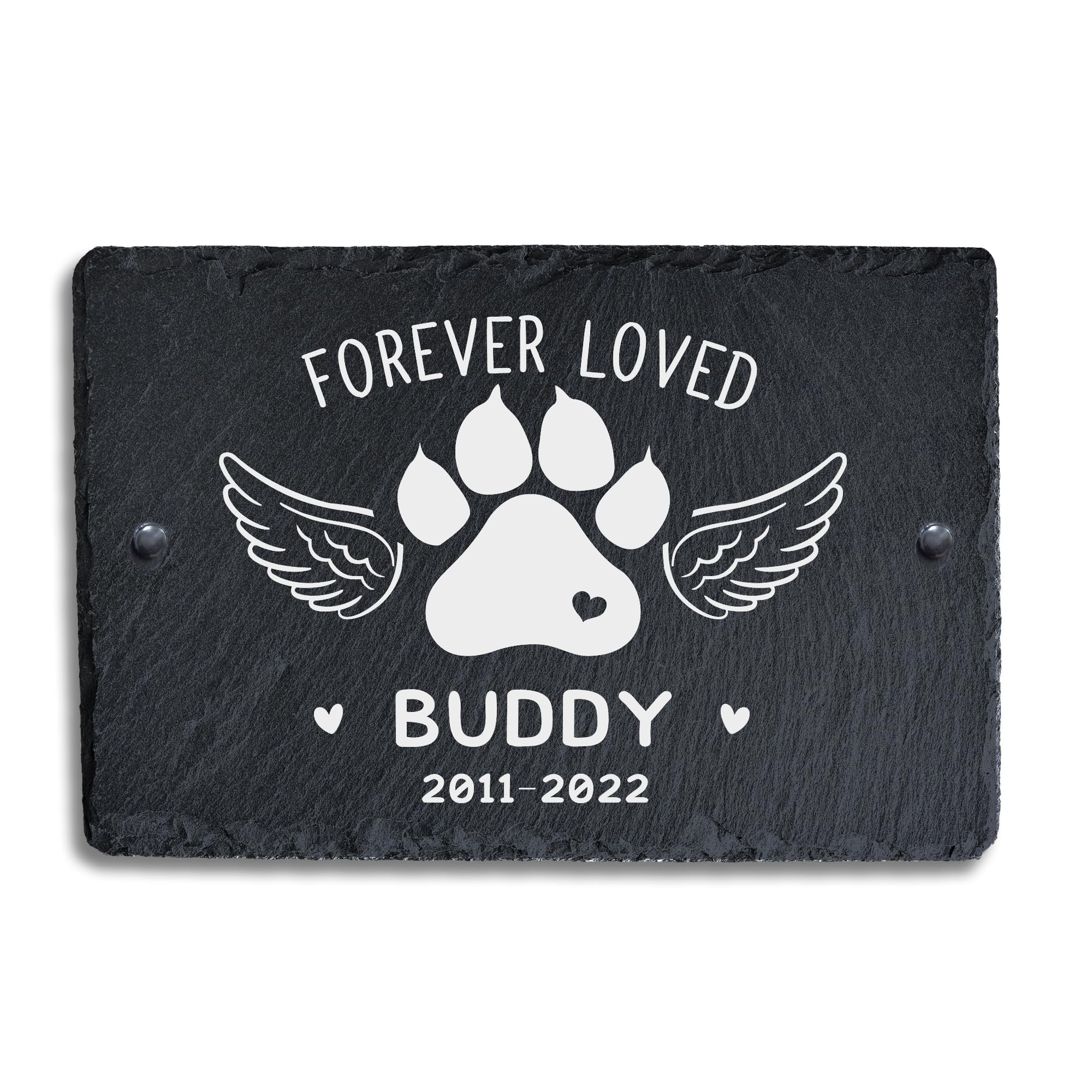 EDSG Pet Memorial Plaque Personalised Pet Memorial Gifts Dog Cat Memorial Gifts UV Printed Pet Memorial Stones Custom Pets Dog Bereavement Gifts Loss Of Pet Gift(Angle Cat)