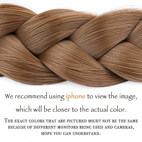 Miniatura 2 de DIGUAN Diadema trenzada de pelo sintético para mujeres y niñas, accesorio de belleza, 1.76 oz (marrón medio)