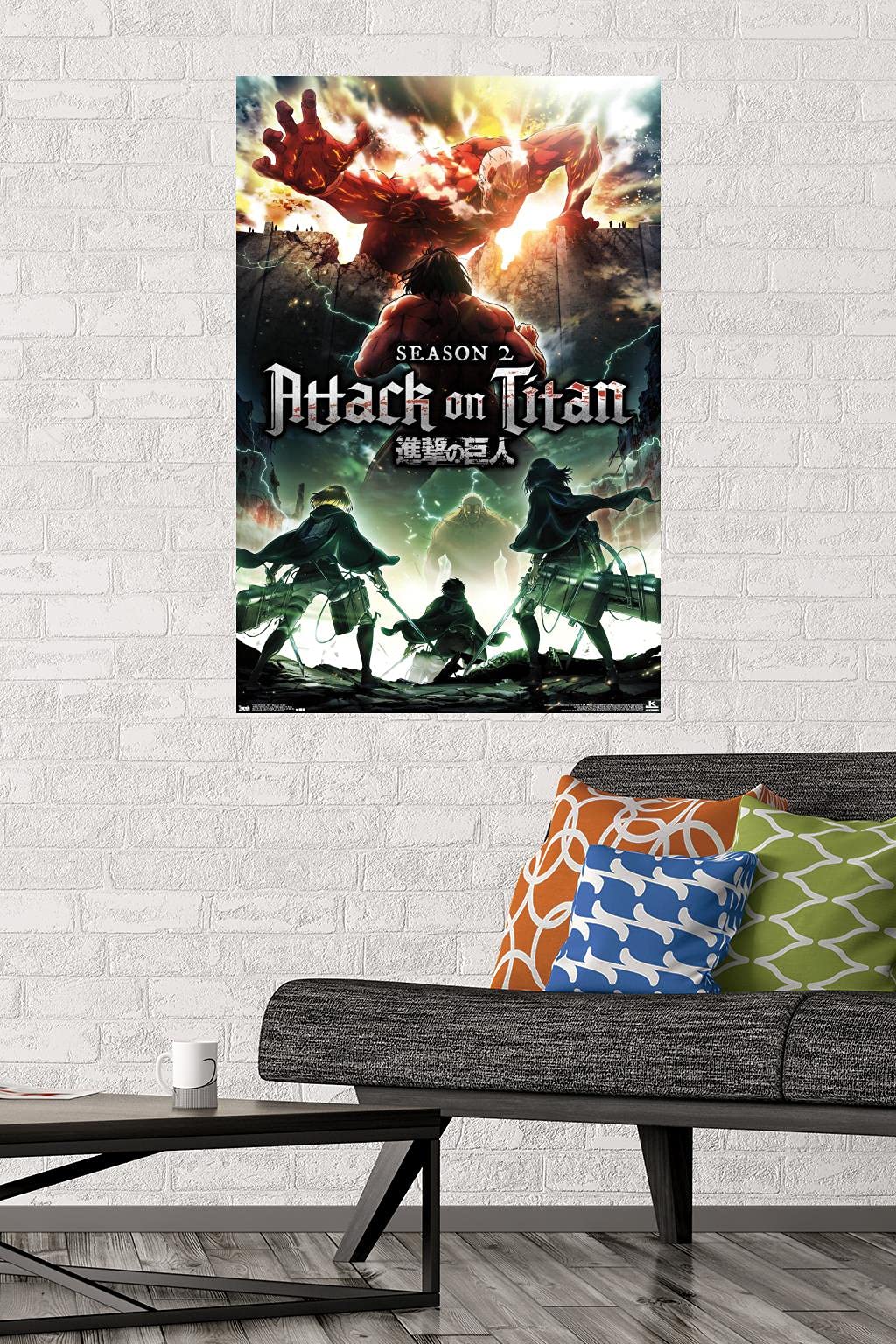 Trends International Attack on Titan - Season 2 Teaser One Sheet Wall Poster, 22.375
