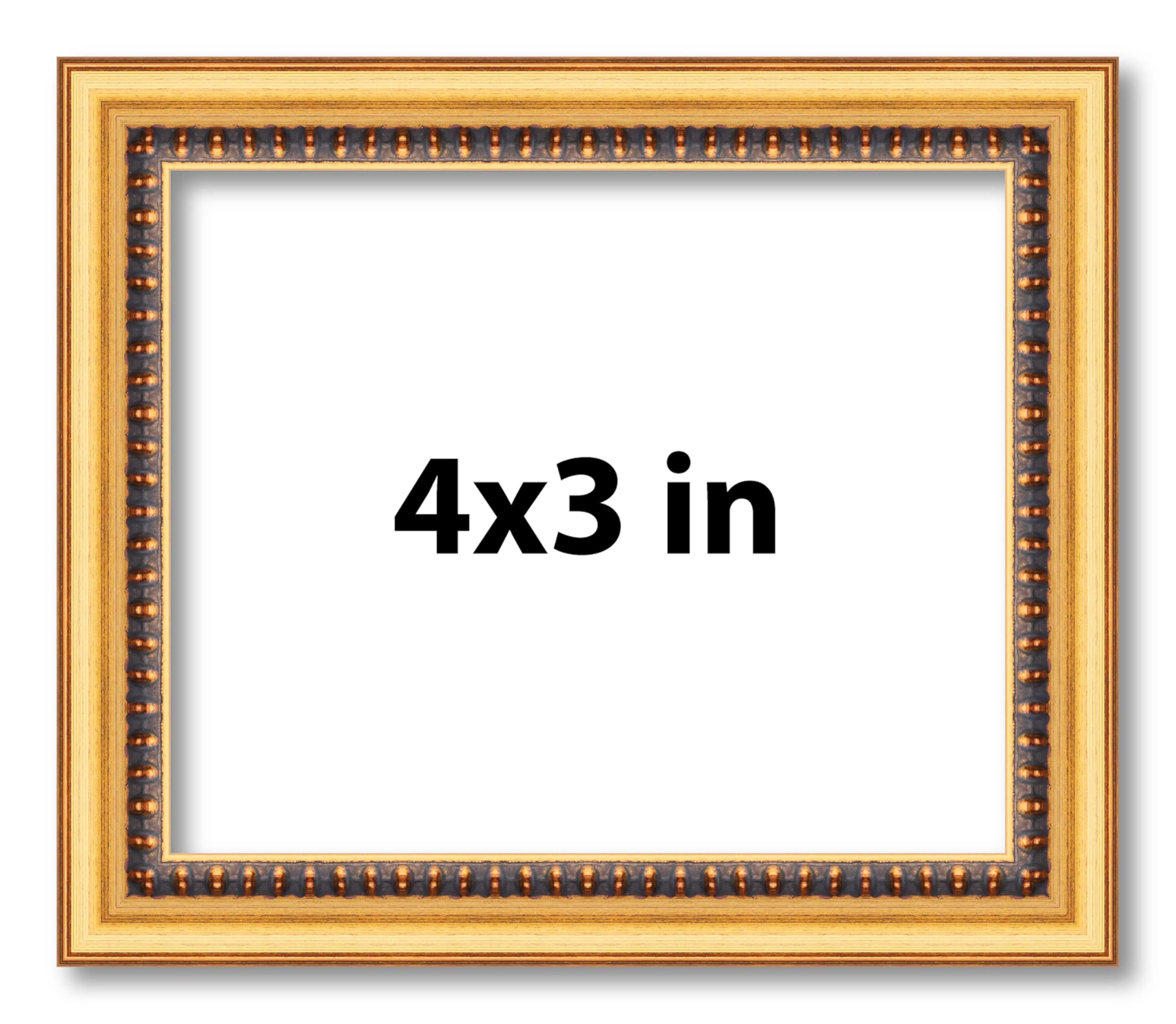 【完売品】bieRce 403　GOLD FRAME　vibeca Amazon.com - Poster Palooza 4x3 Inch Frame Gold Beaded Antique