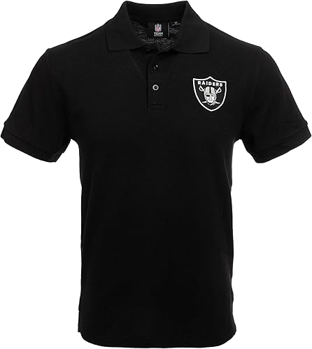 FOCO NFL Las Vegas Raiders Mens Polo Short Sleeve ShirtPolo Short Sleeve Shirt, Casual Color, L