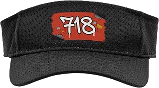 NYC 718 Area Code Graffiti New York Streetwear Grunge Sport Sun Visor