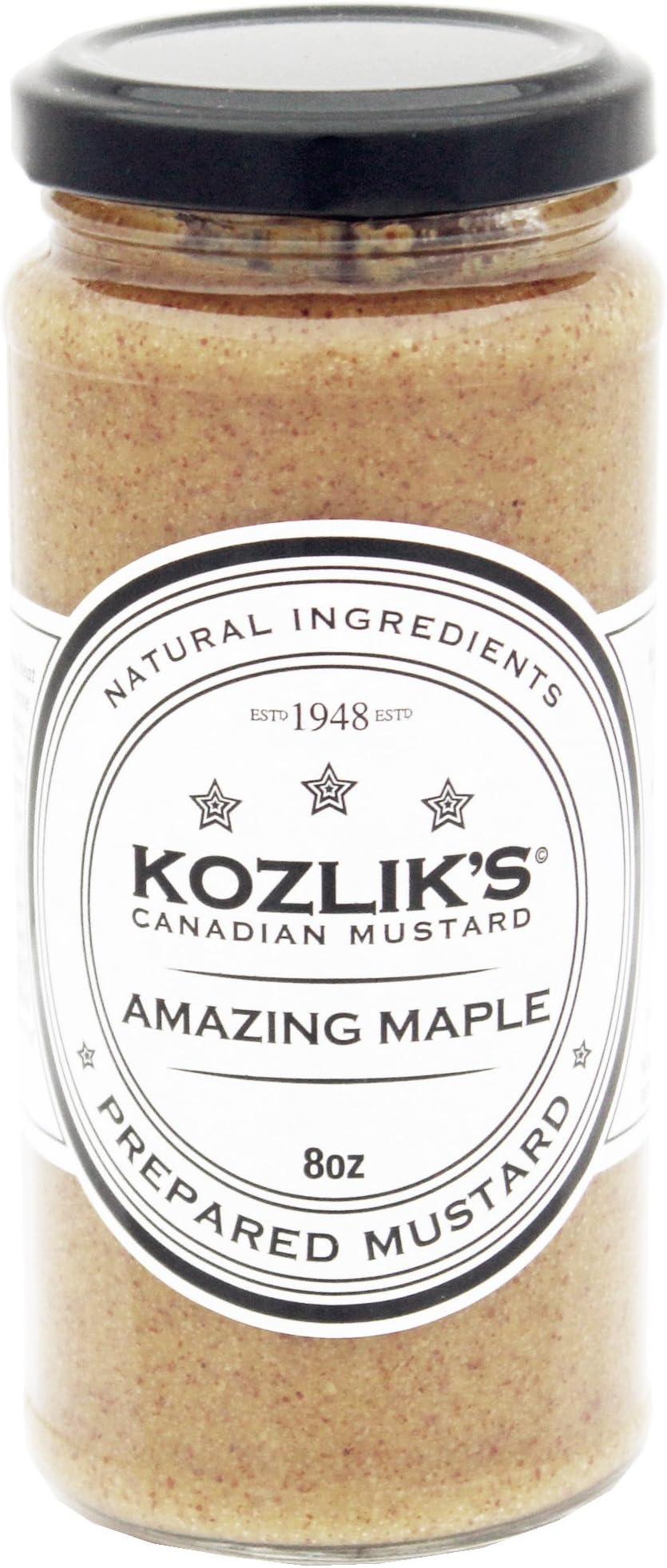 Amazing Maple Sweet Brown Yellow Dijon Mustard 8.5 oz Jar | Natural Gluten Free Non-GMO