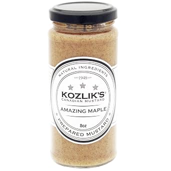 Kozliks Amazing Maple Sweet Brown Yellow Dijon Mustard 8.5 oz Jar