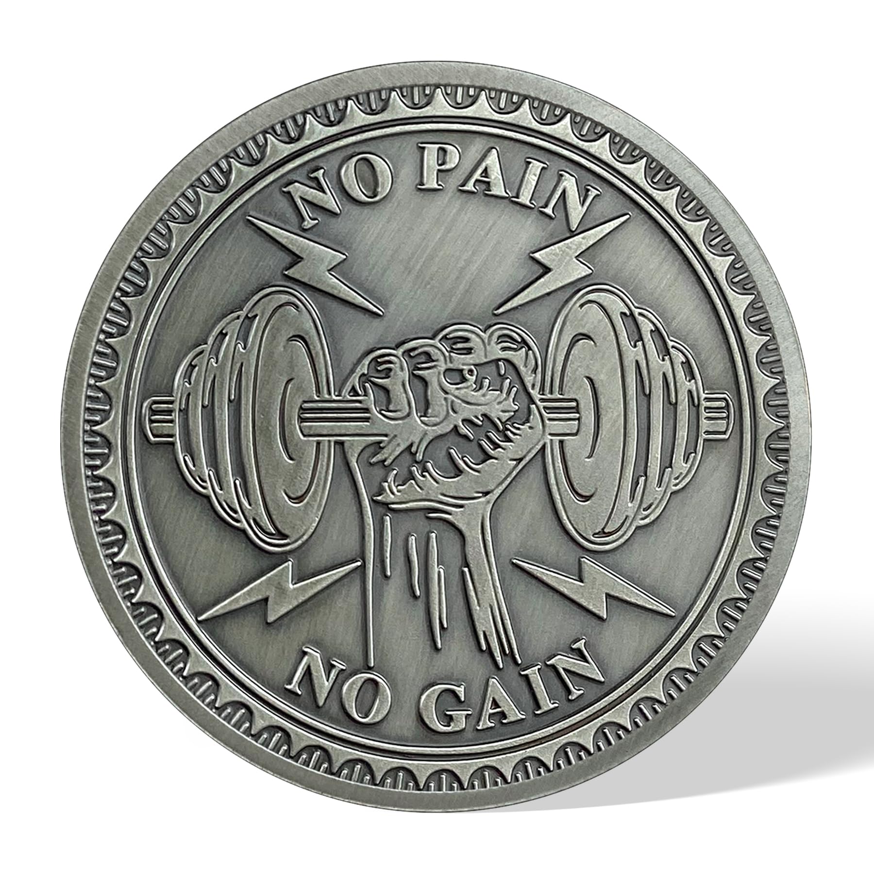 AtSKnSK Encouragement Coin No Pain No Gain Challenge Coin Funny Challenge Coin Novelty Coins Collectible Coins Pocket Token One Chip Challenge 2024 Medallion Gifts for Men Women - Image 2