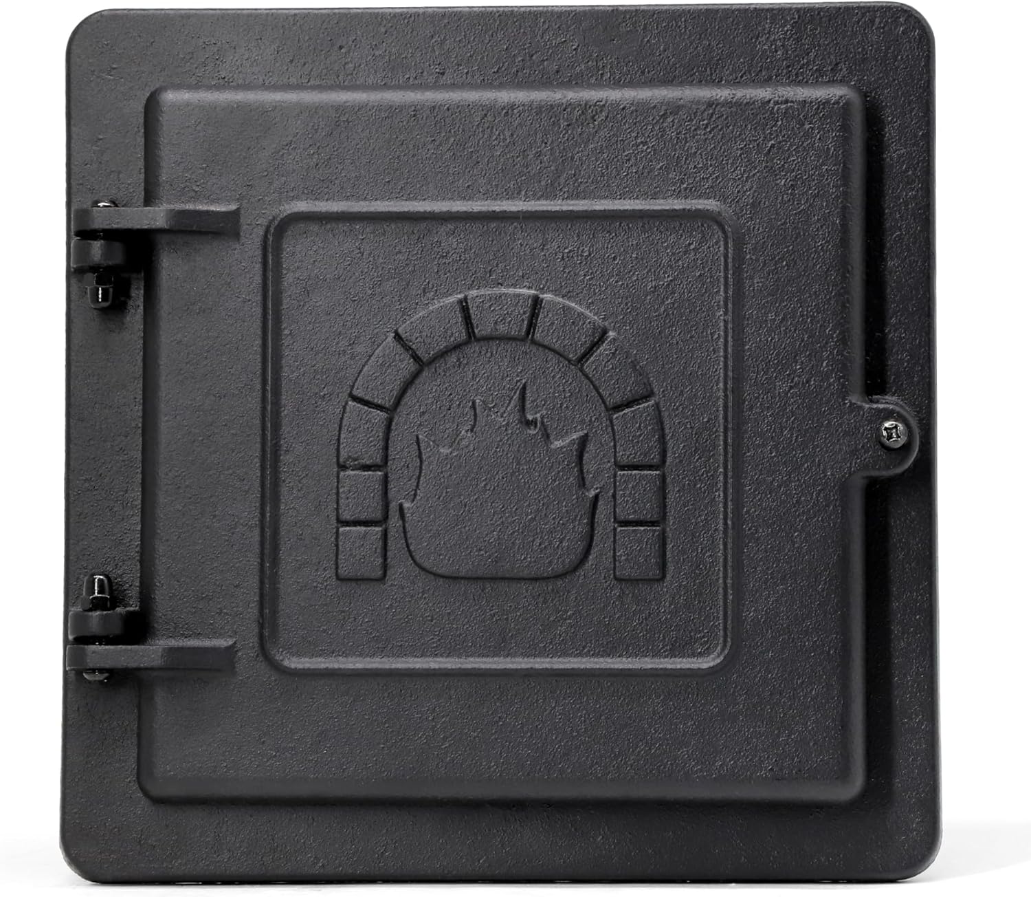 Chimney Cleanout Door, 8" X 8" Fireplace Cast Iron Clean Out Door with Closing Clasp for Indoor Outdoor Wall Chimney