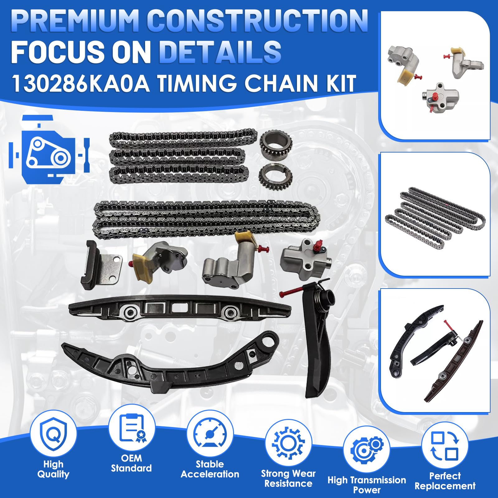 chinchan Amazon.com: HAYIAUTO 130286KA0A Timing Chain Kit Fit for