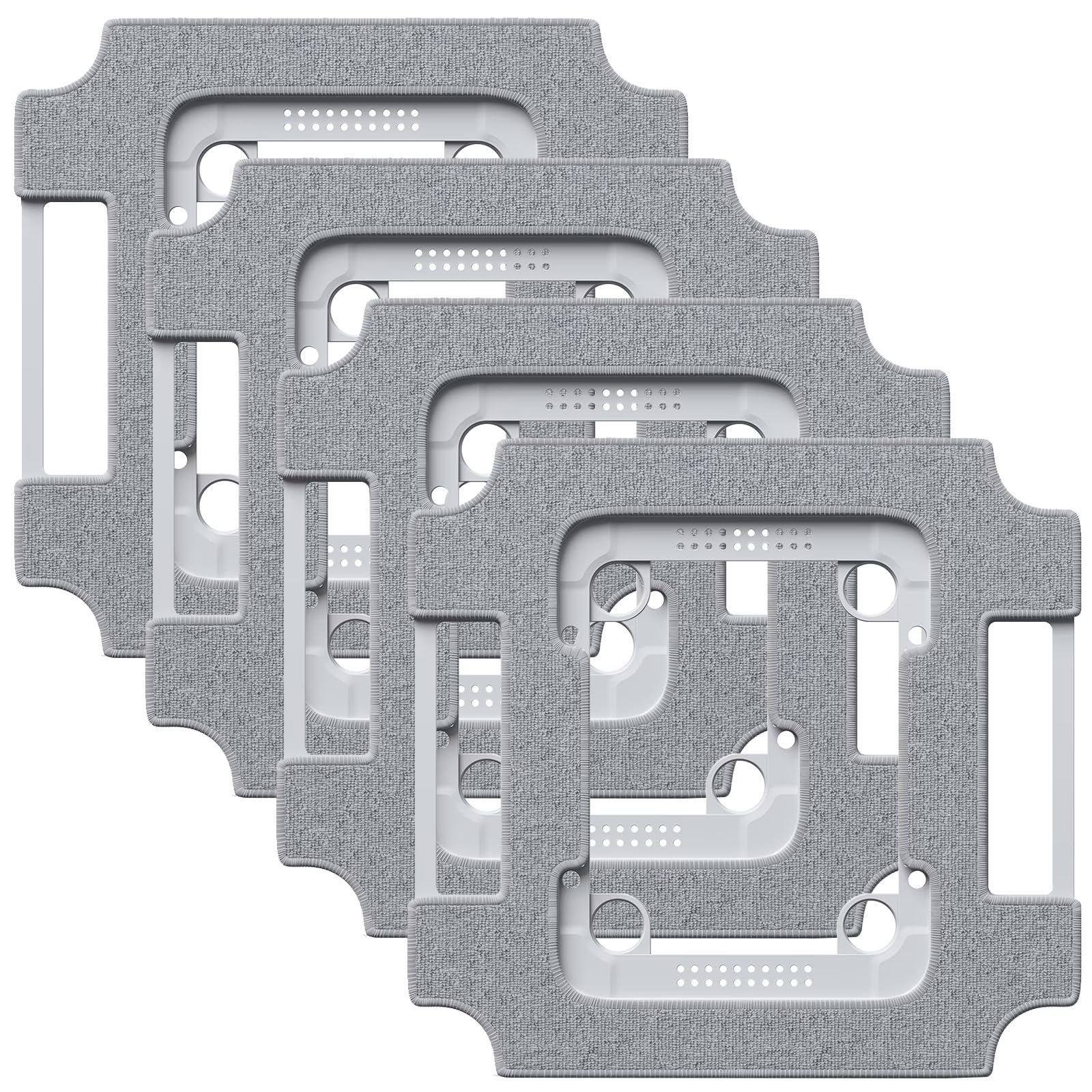 Juego de 4 paños de limpieza para robot Winbot W3 Omni de limpieza de ventanas con soporte, almohadillas de limpieza de microfibra, lavables, montaje sin herramientas, juego de accesorios