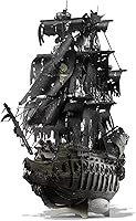 Vista 12 de Piececool - Rompecabezas 3D de metal para adultos, kits de modelo de barco pirata Black Pearl con herramientas de bricolaje, kit de construcción