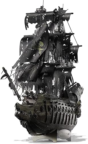 Piececool Rompecabezas 3D de metal para adultos, kits de modelo de barco pirata holandés volador, kit de construcción de modelo de embarcación 3D,