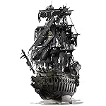 Piececool Metal 3D Puzzles for Adults, Flying Dutchman Pirate Ship Model Kits, 3D Watercraft Model Building Kit, DIY Craft Kits Difficult 3D Puzzles for Family Time, Great Christmas Birthday Gifts