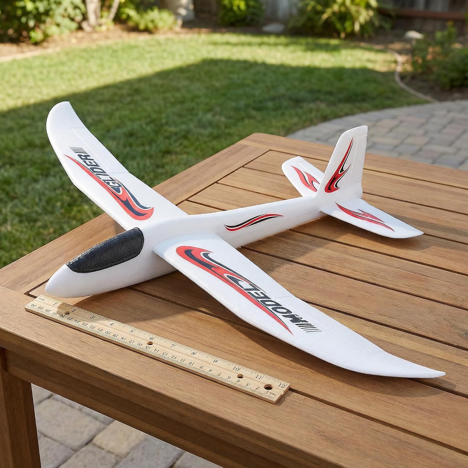 TOYANDONA Foam Glider Airplane Toys, 39 Inch Large Aircraft Hand Throwing Planes 2 Flight Mode Flying Toy Styrofoam Airplanes for Kids Birthday Party Favors Outdoor Yard Games