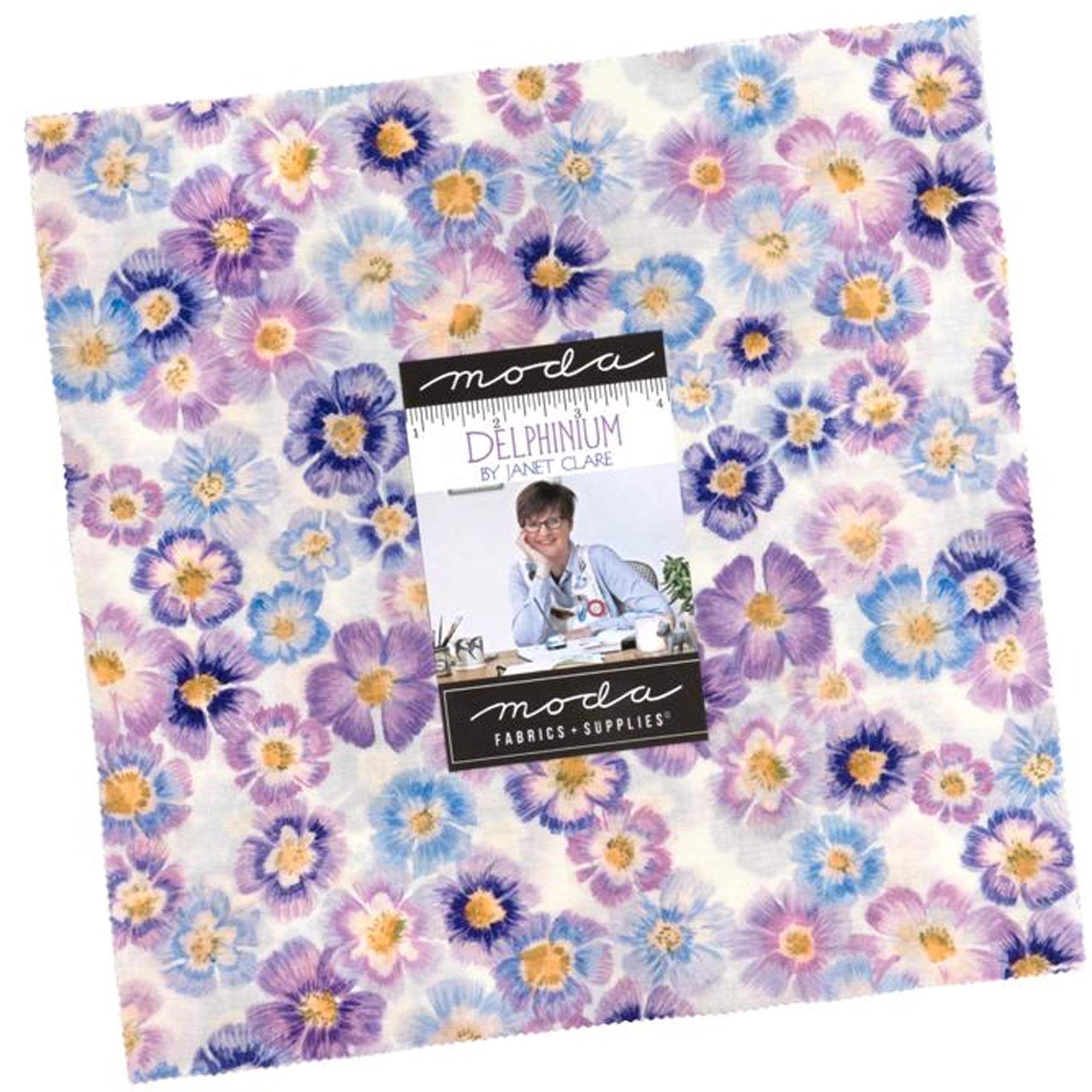 Delphinium Layer Cake by Janet Clare for Moda Fabrics 24650LC 42 10" Fabric Squares