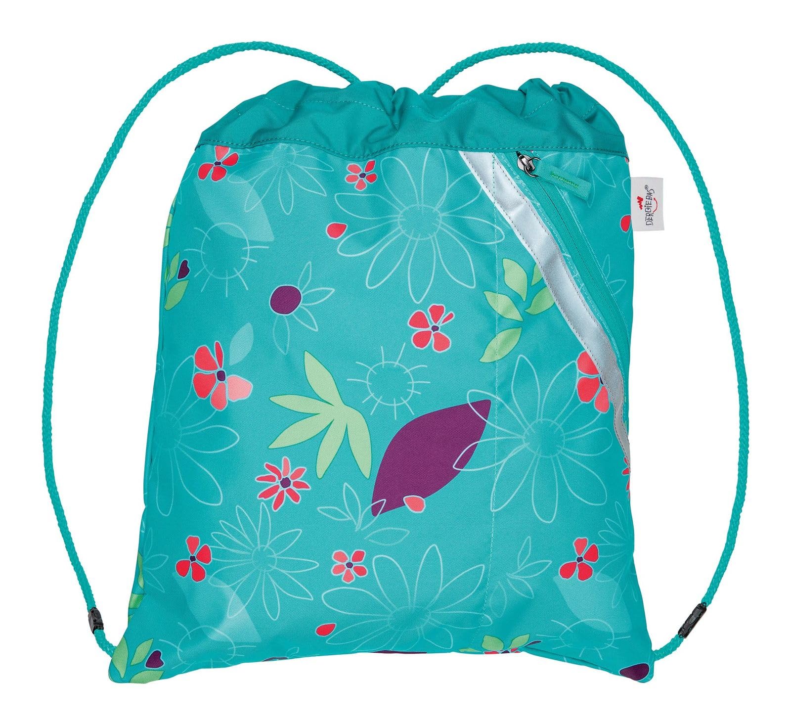 DerDieDas Schulranzen ErgoFlex Easy Set 6-teilig Butterfly Garden türkis