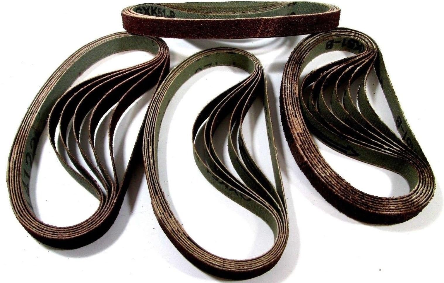 20mm Air Belt Sander Belts Sanding Grinder Finger File 520 x 20mm 25 Pack 8026