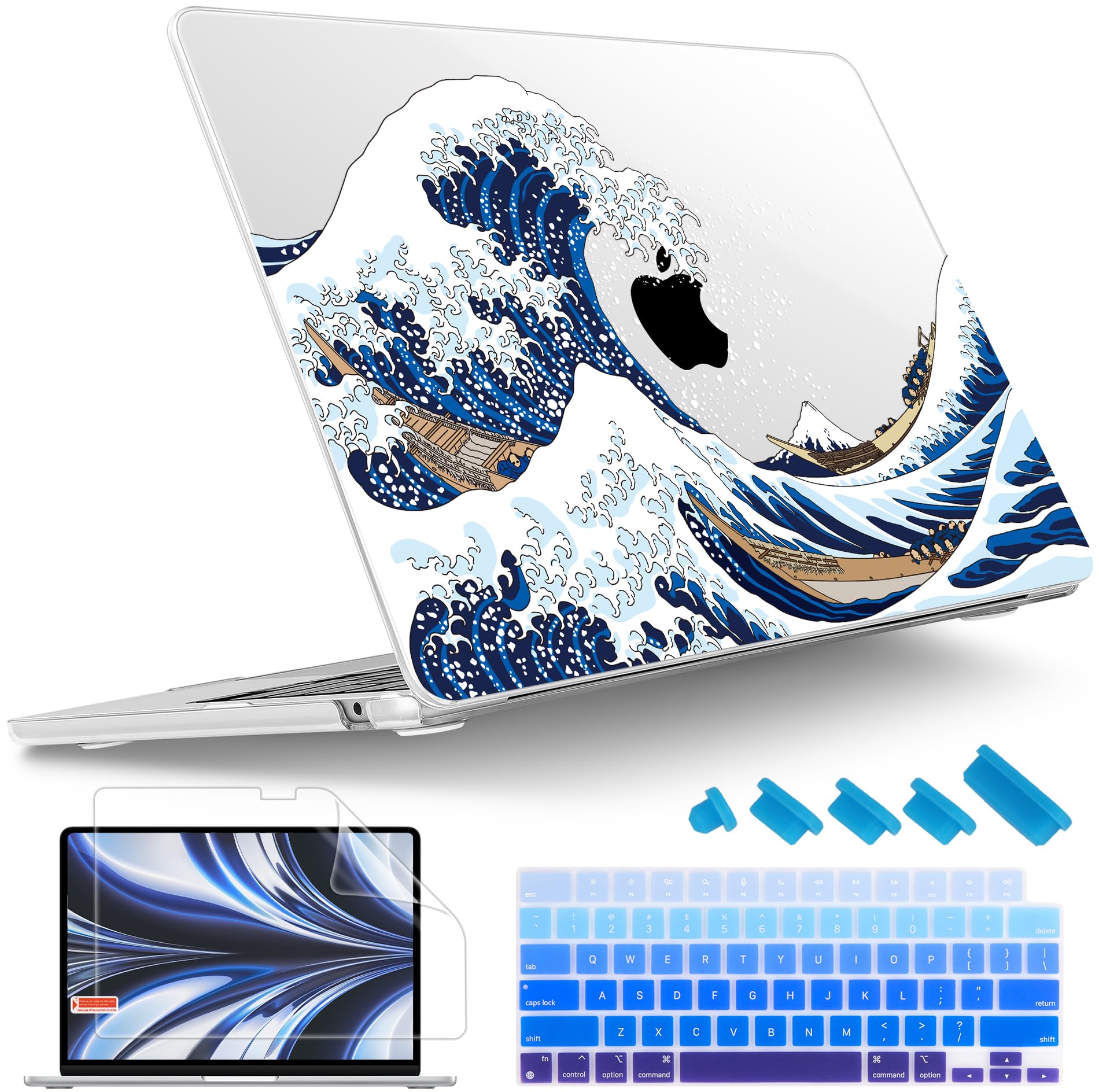 Tuiklol for MacBook Air 13 inch Case M5 2026 M4 2025 M3 2024 M2 2022 Release Model A3449 A3240 A3113 A2681,Plastic Hard Shell Cover for MacBook Air