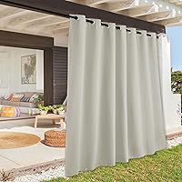 Vista 100 de RYB HOME - Cortinas opacas extraanchas para exteriores, impermeables, resisten el viento, 100 pulgadas de ancho x 84 pulgadas de largo, 1 panel