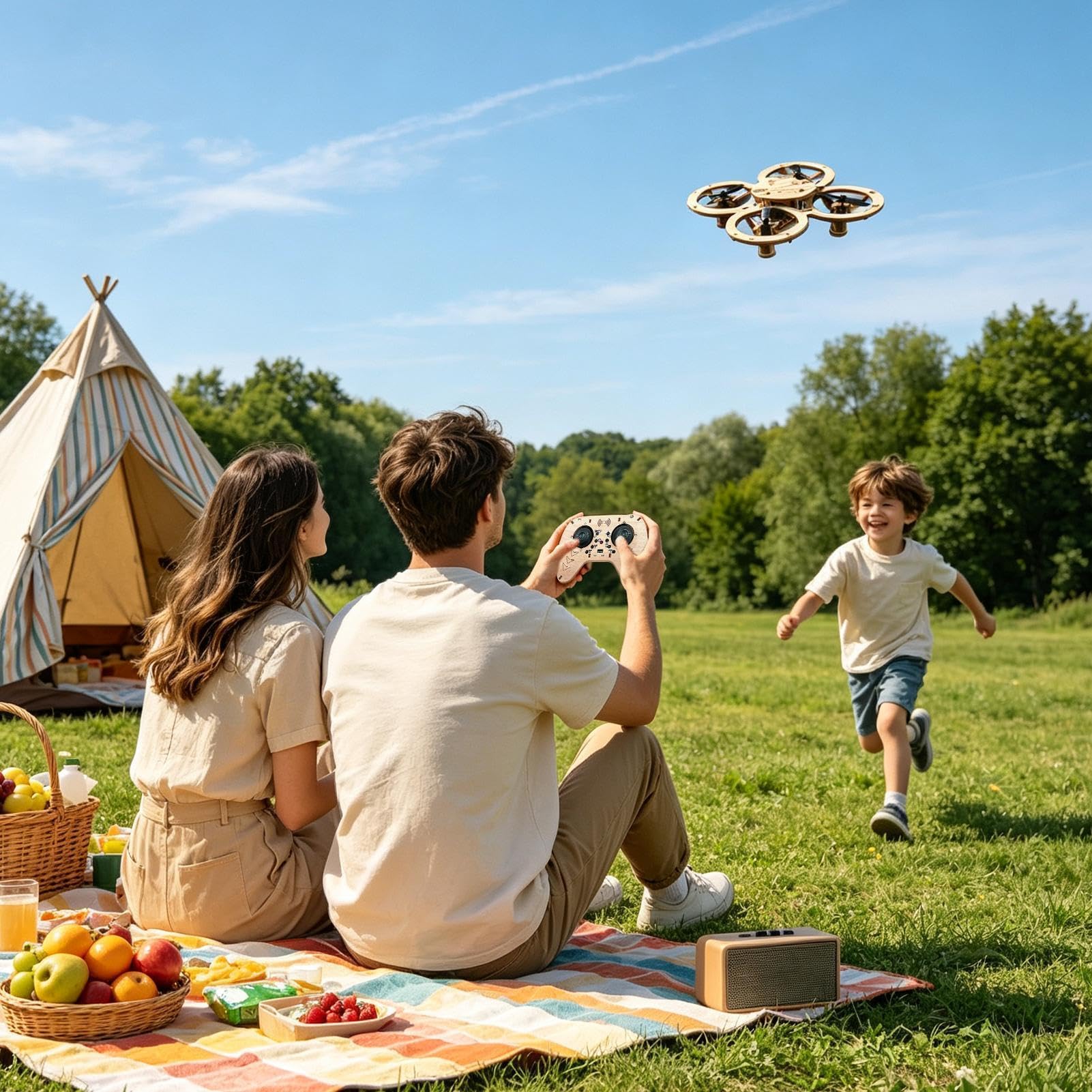 Kit Di Montaggio Drone In Legno Giocattolo Volante Telecomandato Educativo | Kit Drone Artigianale Per Bambini Regalo Compleanno Attività Casa Interni Vacanze Scuola Casa Giochi