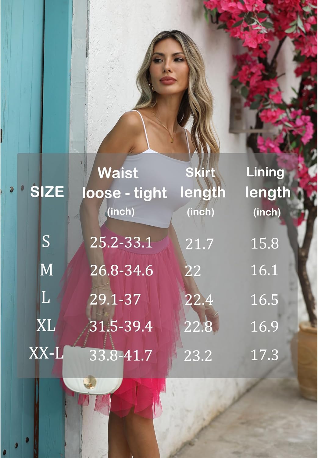 Kingfancy Tulle Skirts for Women Short Fairy Skirt Tutu A-Line Mesh Layered Spring Skirts - Image 6