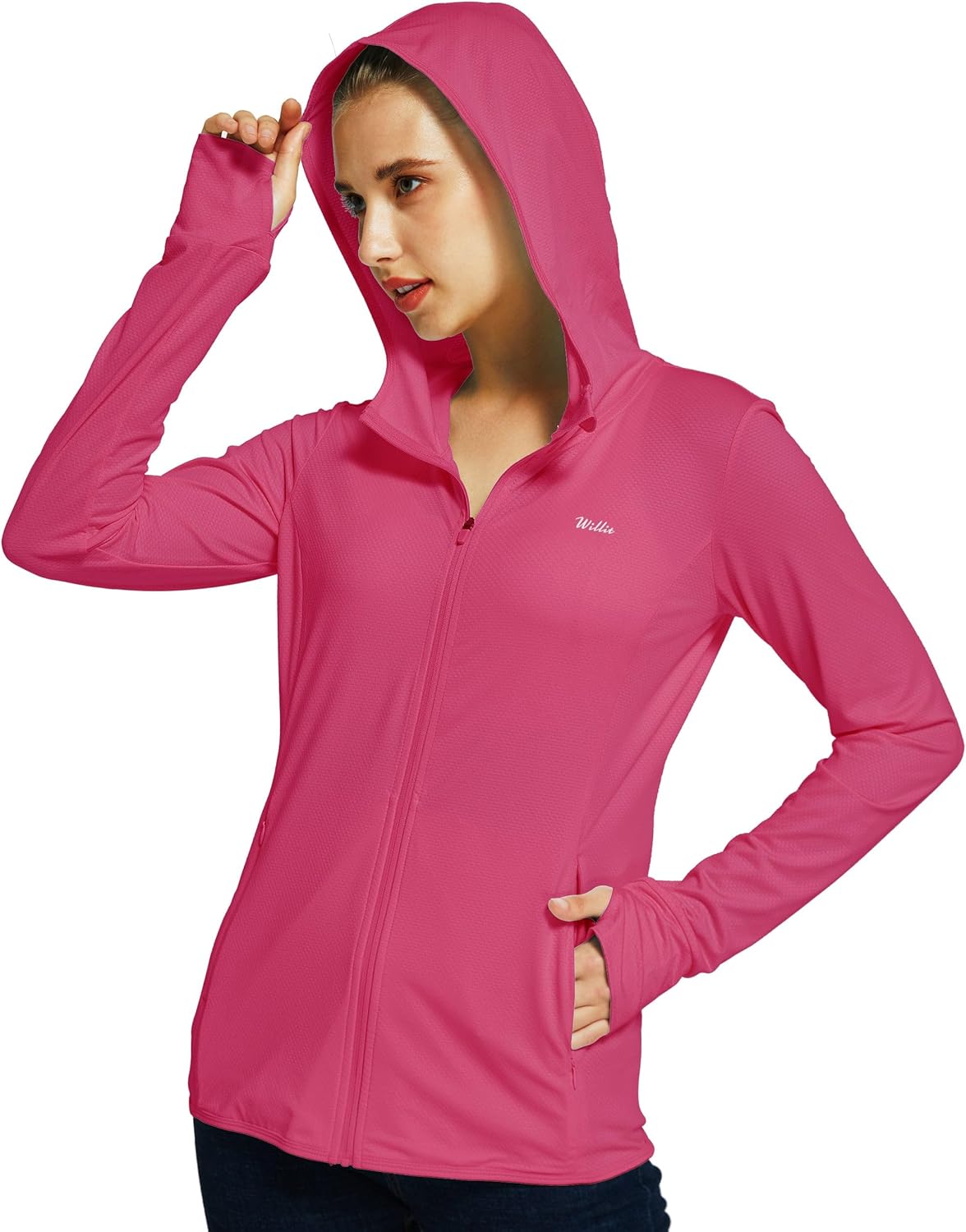 UV Shirt met capuchon Dames Roze, Oasis, UPF 50 – Ker Sun België