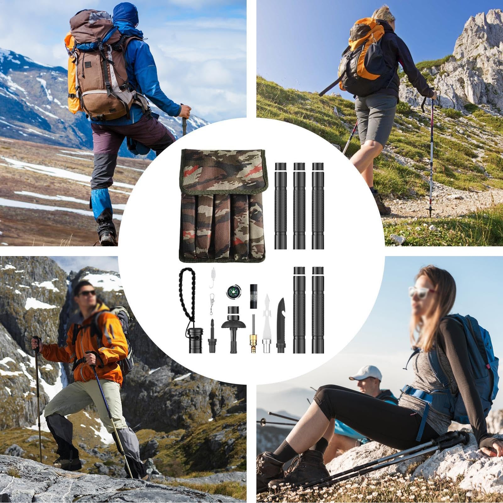 Palos Senderismo Bastones Trekking Plegables Bastones Senderismo Bastones Plegables BastóN Trekking Palos Senderismo Plegables