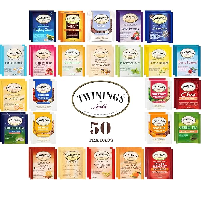 Herbal Decaf Tea Bags Sampler, Caffeine Free Assortment