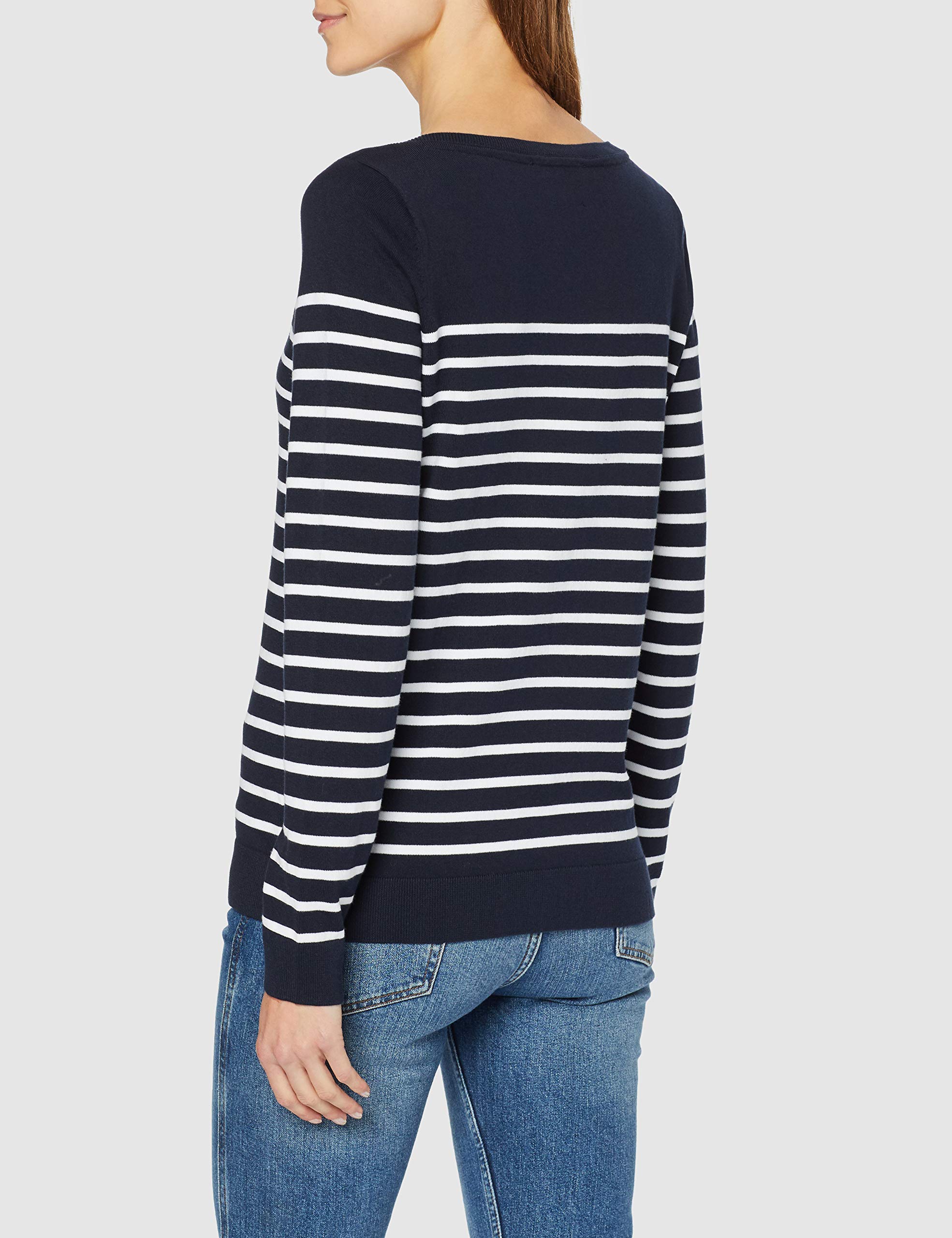 Tommy Hilfiger Sweter damski z dzianiny Heritage Boat Neck Sweter, Midnight/Classic. Biały, XS