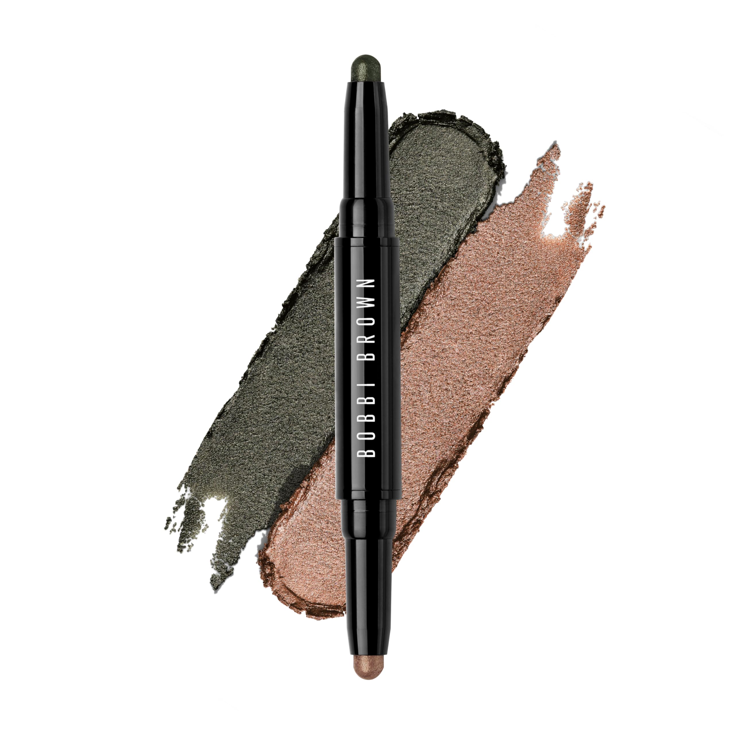 Bobbi Brown Dual-Ended Long-Wear Cream Shadow Stick | Swipe & Go Cream Eyeshadow Stick | 24-Hour Wear for Effortless Eyes, 0.06 Ounce, Café/Gilded Green​