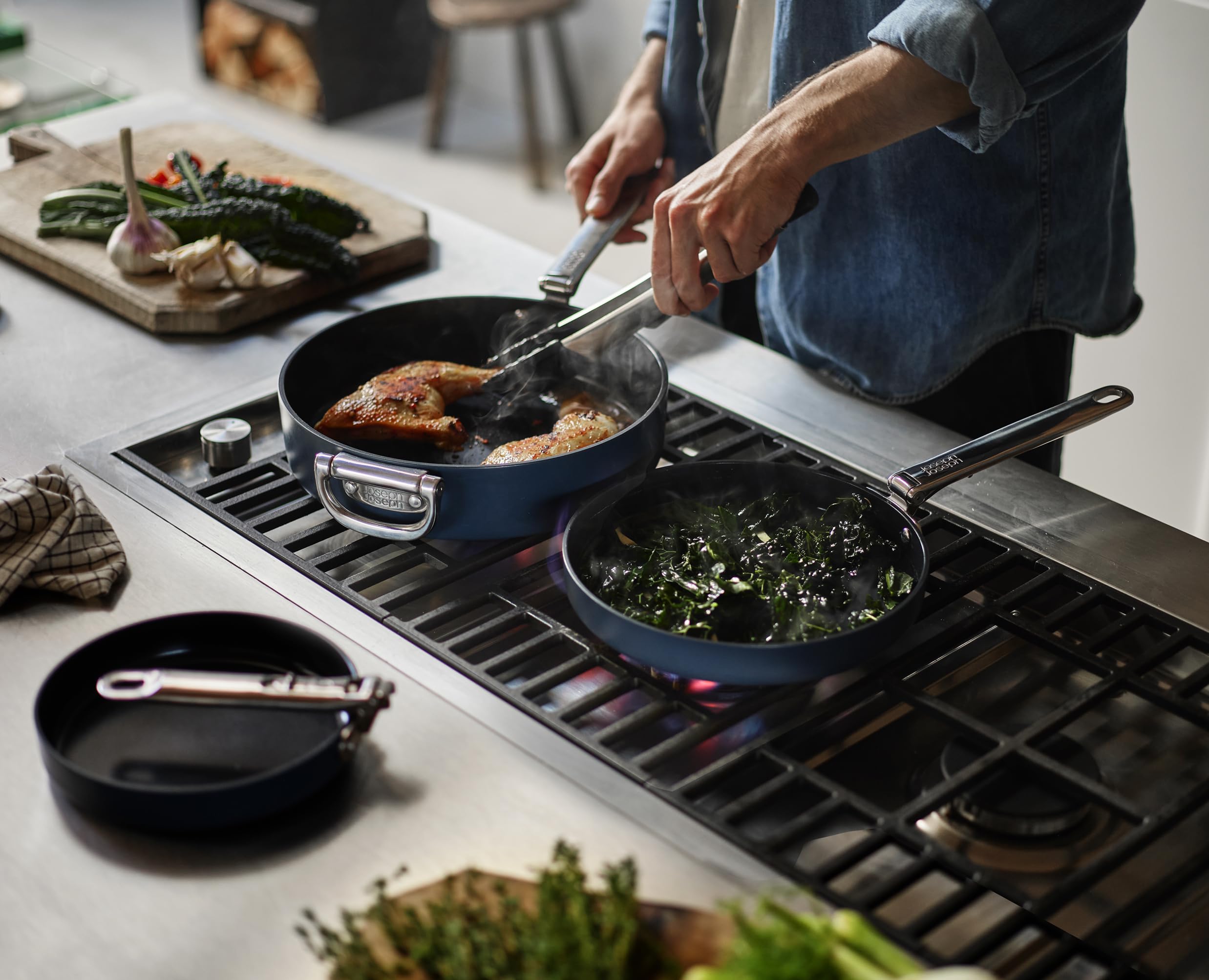 Amazon.com: Joseph Joseph Space 3-Piece Nonstick Pots and Pans