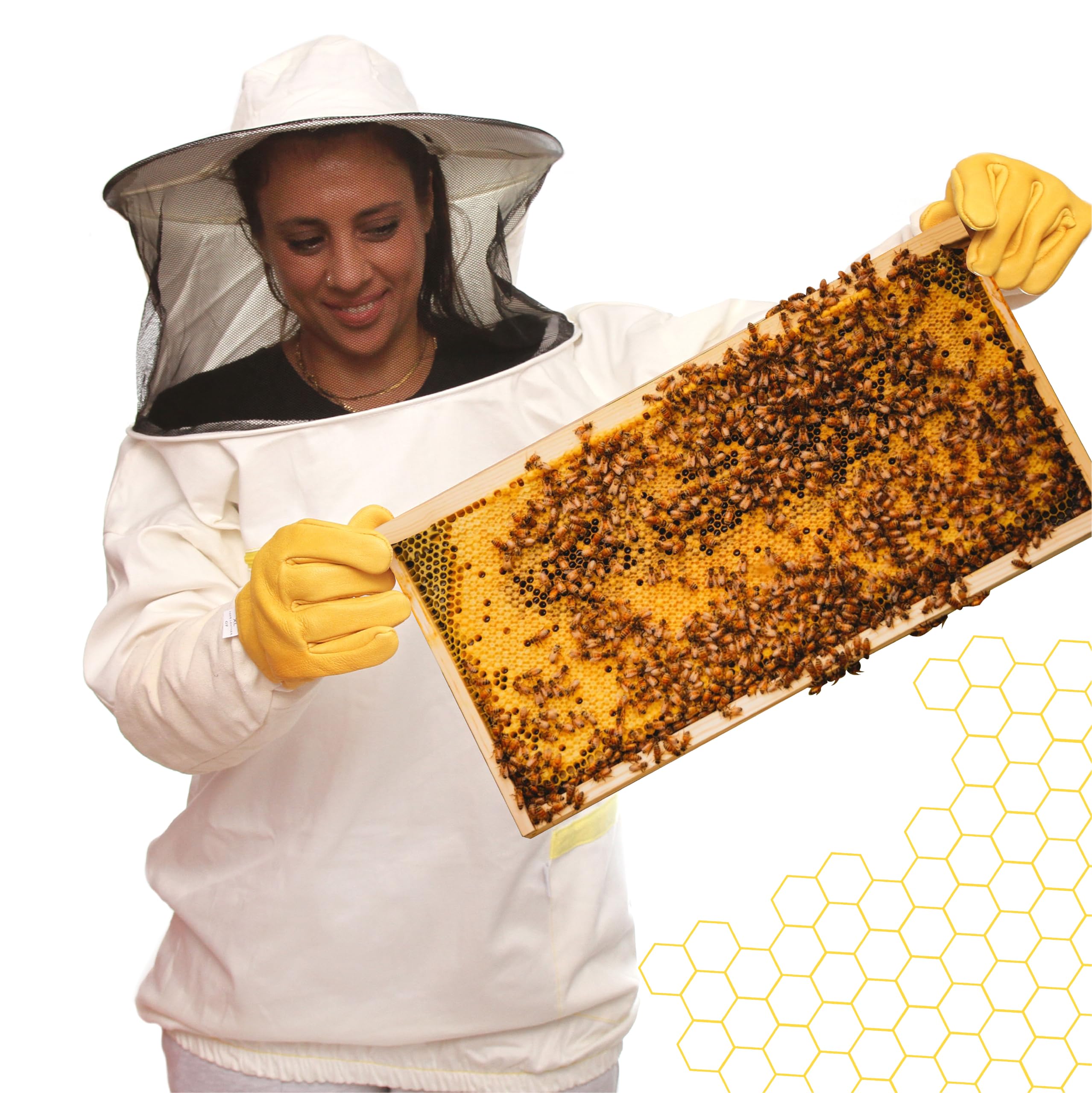 Vêtements apicoles de qualité Bee Art. Tenue avec bonnet rond, manches et élastique. Produit professionnel, matériel apicole, veste d'apiculteur, excellente protection pour les apiculteurs L