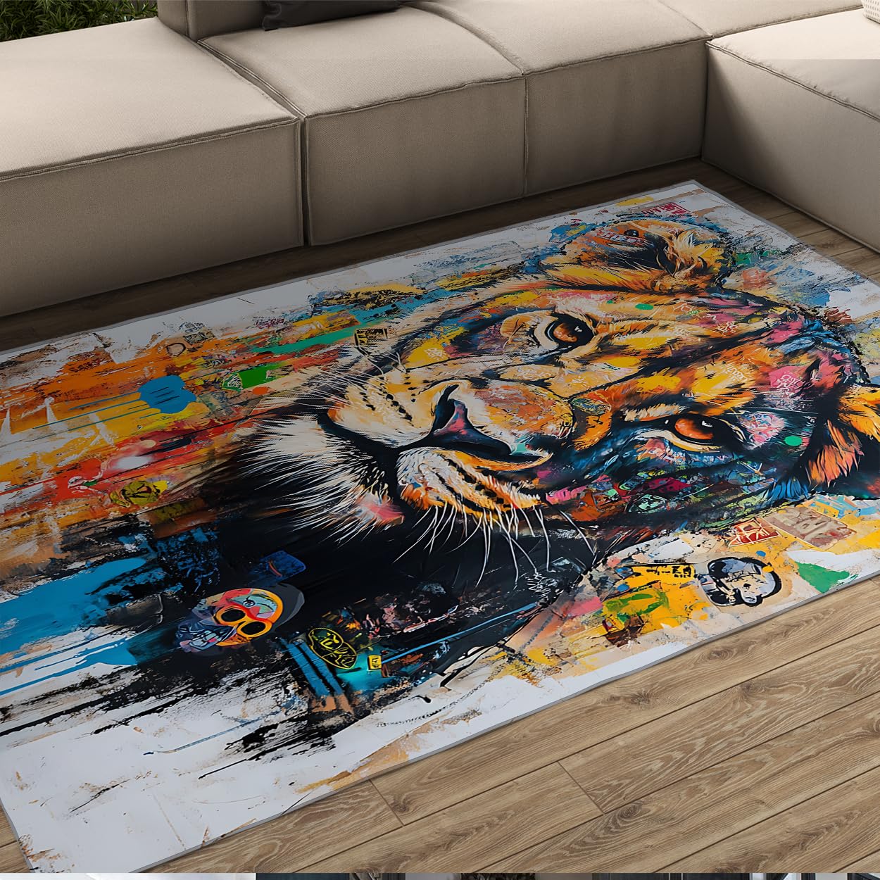 Tapis lion de décoration intérieure moderne premium 80x150cm